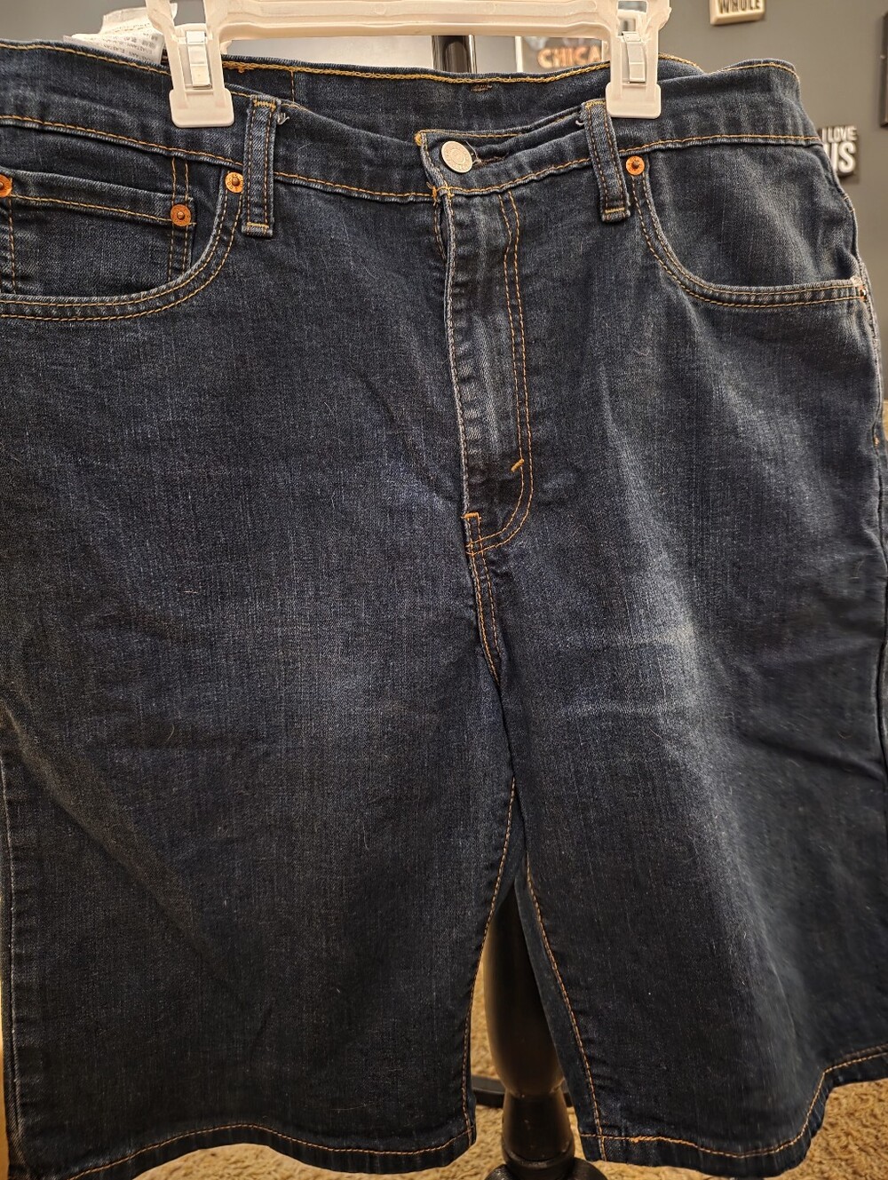 Levi's Dark Blue Denim Relaxed Fit Shorts
